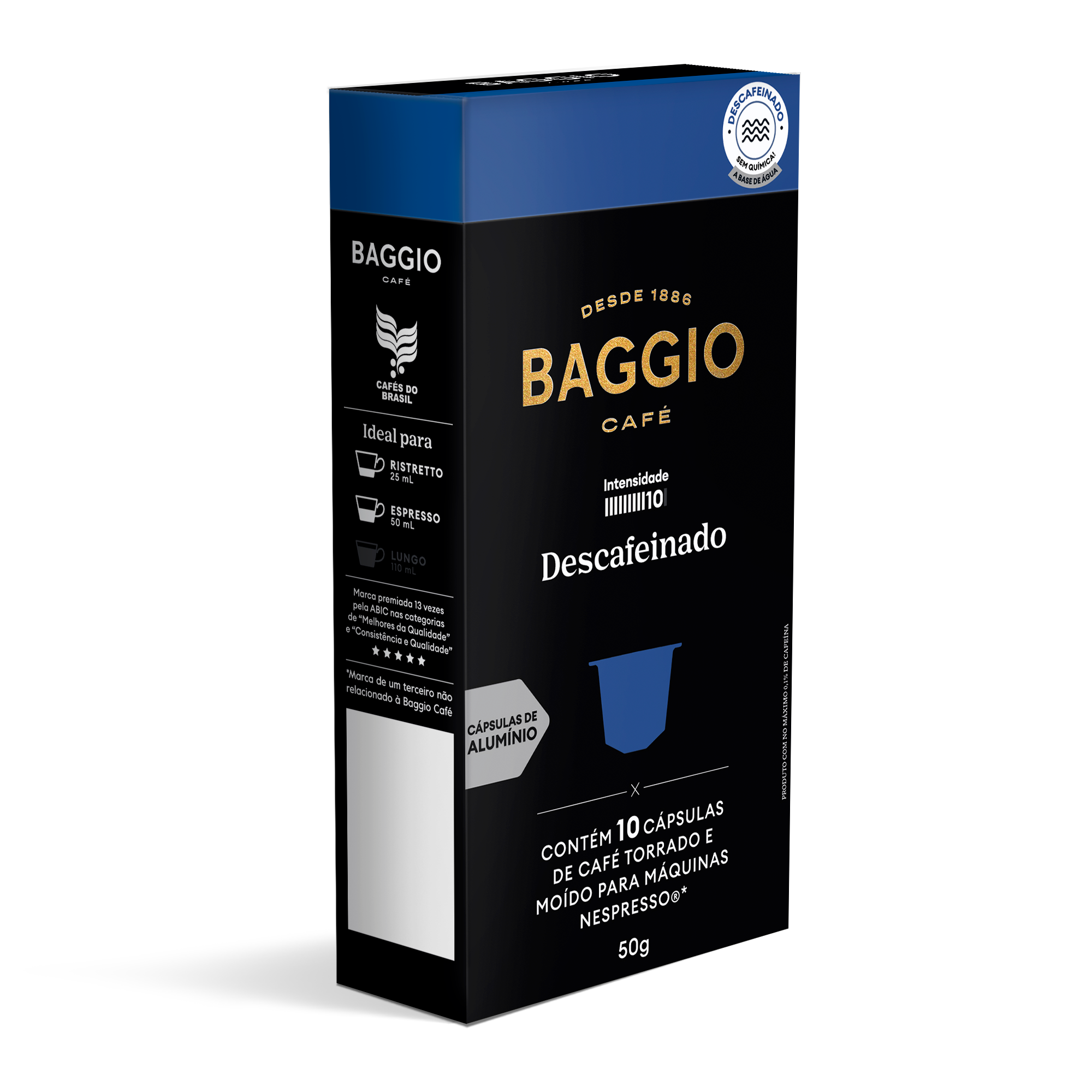 Baggio Descafeinado - 10 Cápsulas p/ Nespresso*