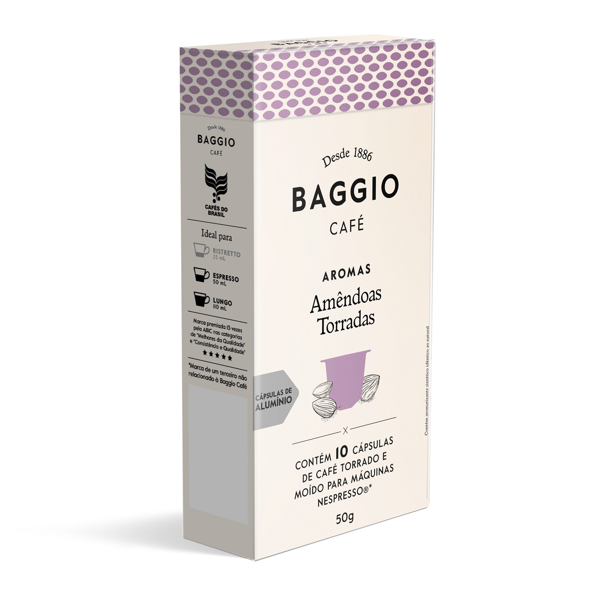 Baggio Aromas Amêndoas Torradas - 10 Cápsulas p/ Nespresso*