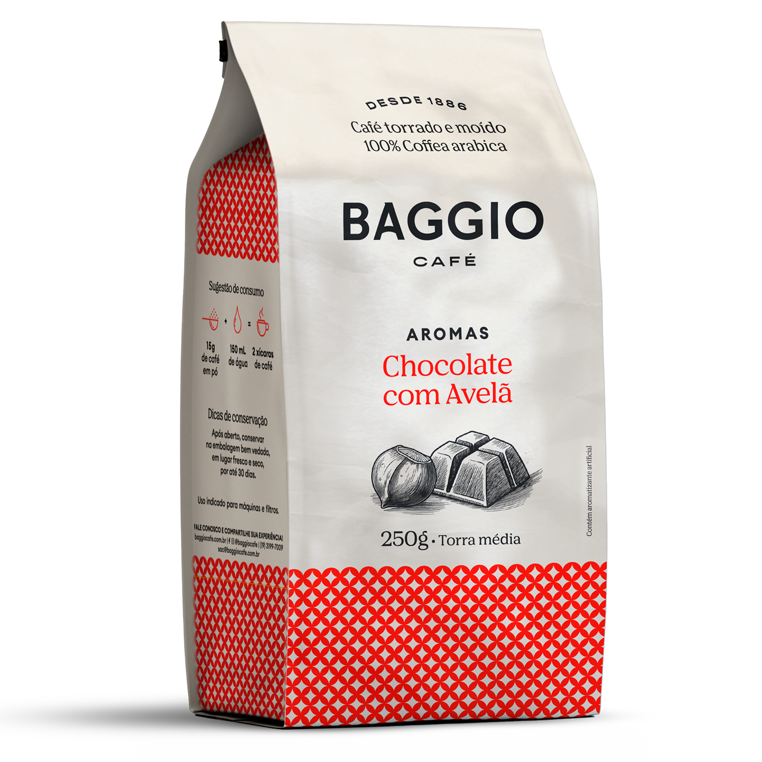 Baggio Aromas Chocolate com Avelã - 250g