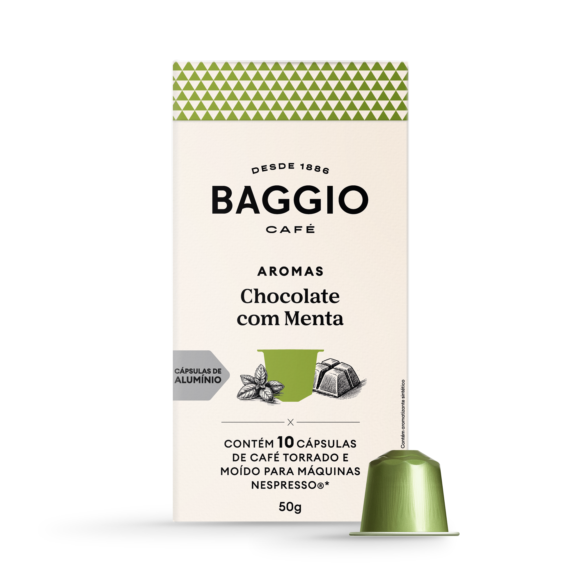 Baggio Aromas Chocolate com Menta - 10 Cápsulas p/ Nespresso*