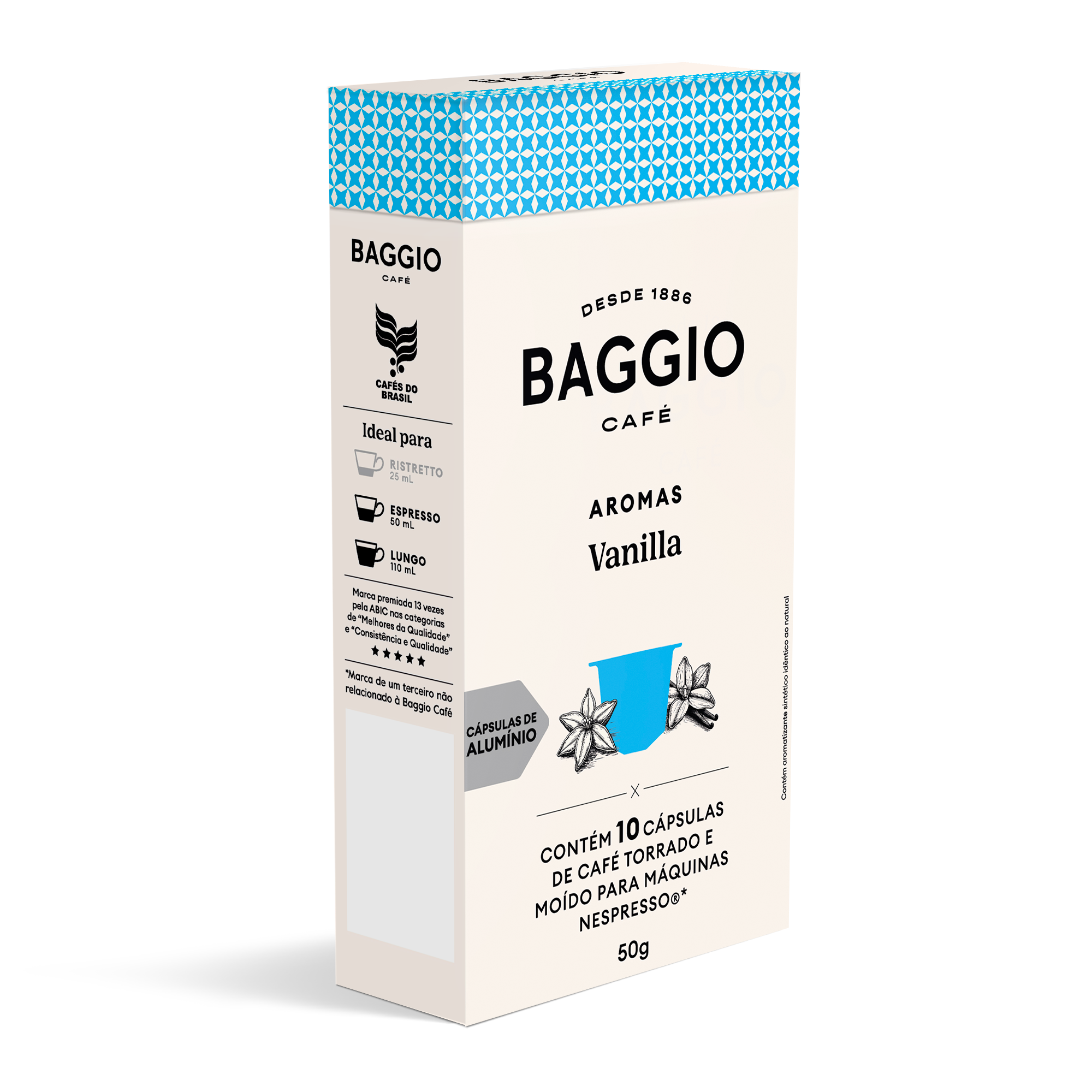 Baggio Aromas Vanilla - 10 Cápsulas p/ Nespresso*