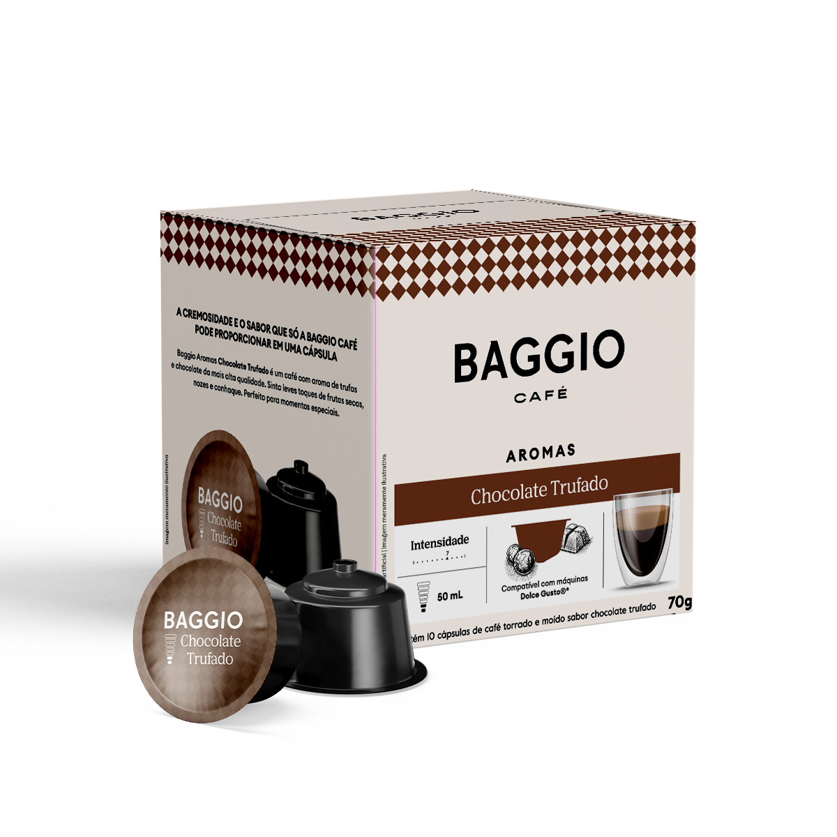 Baggio Aromas Chocolate Trufado - 10 Cápsulas para Dolce Gusto*